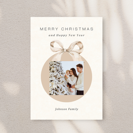 Holiday Card with Custom Photo Magnet - Set of 6