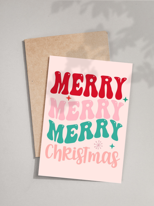 Merry Merry Merry Christmas Card
